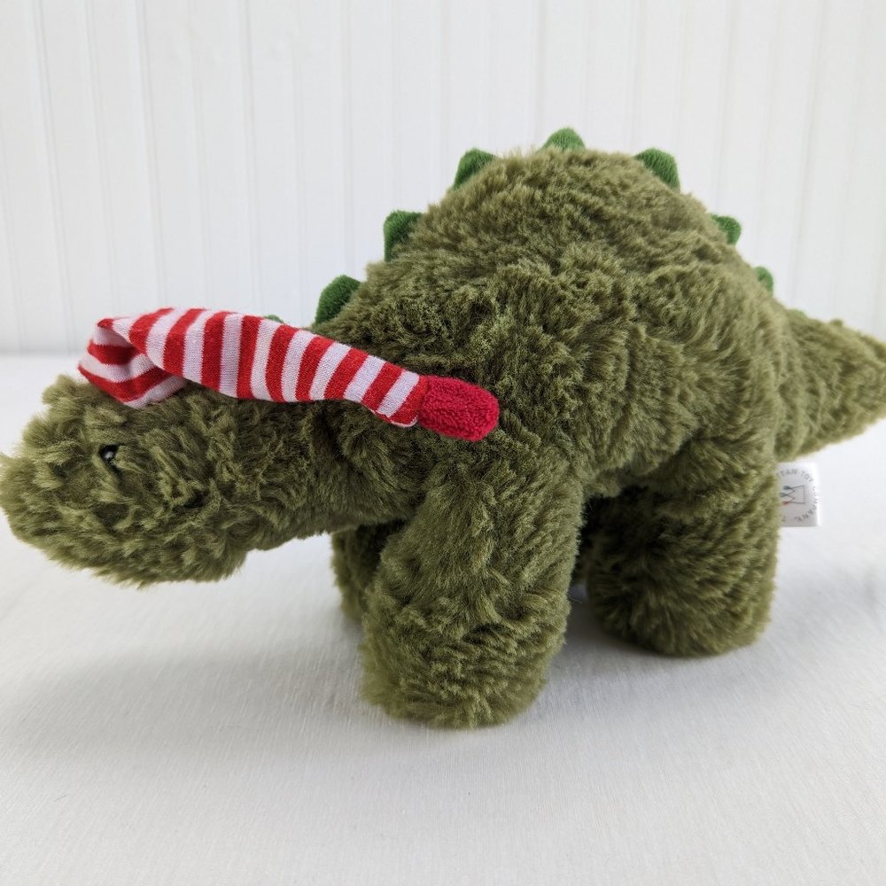 Manhattan Toy Co Stegosaurus Green Dinosaur Plush 12" Stuffed Animal Sleepcap
